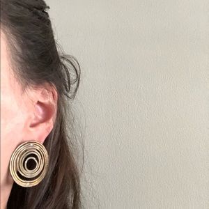 Artist made metal stud earrings